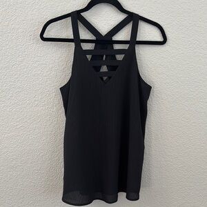 Doe & Rae Black Strappy Top